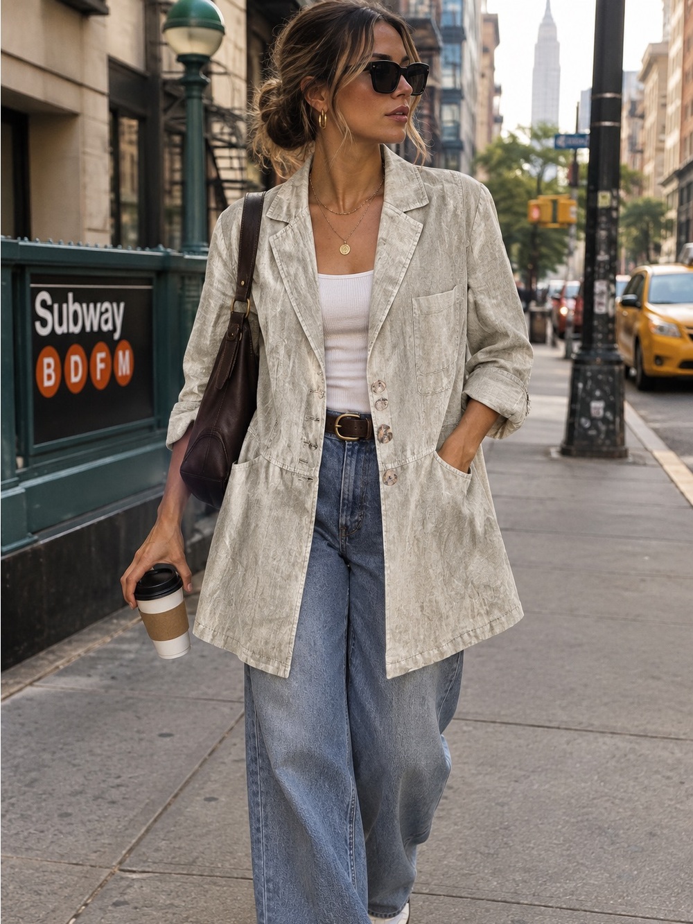 Soft Surroundings Light Sage Green Relaxed Linen Jacket/Blazer